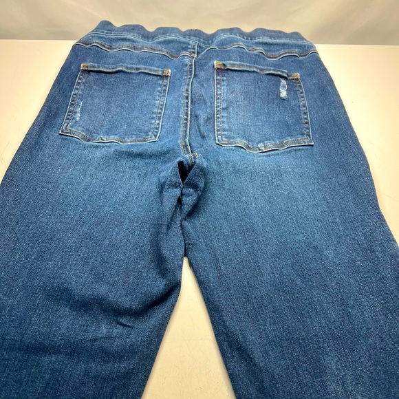 Spanx Distressed Skinny Jeans Raw Hem 28 W 27”Inseam - Picture 2 of 7